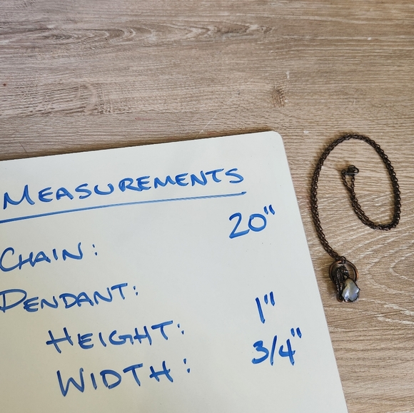 OOAK Copper and Opal Seahorse Necklace - Picture 6 of 9